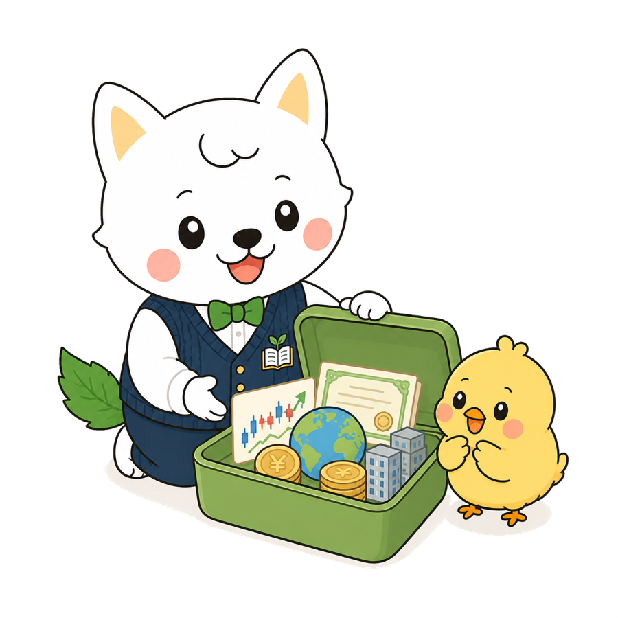 投資信託を説明するいぬ先生